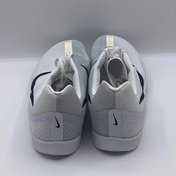 Nike Zoom Rival Shoes Mens White Silver Black Track DC8725-100 Size 8 W/SPIKES